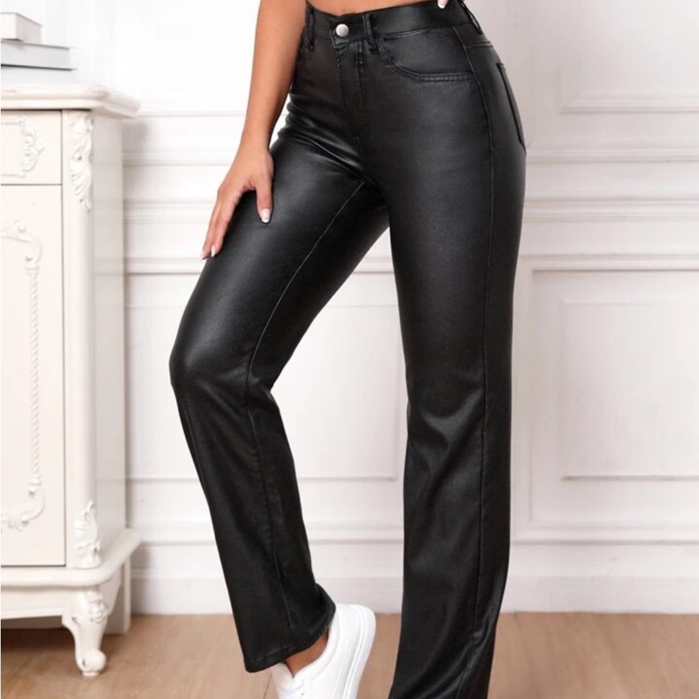 Black Women's Pleather Pants